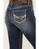 Image #2 - Rock & Roll Denim Women's Medium Wash Mid Rise Cheetah Applique Stretch Bootcut Jeans , Medium Wash, hi-res