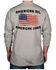 Image #1 - Benchmark FR Men's American Oil Long Sleeve Graphic Shirt, Light Grey, hi-res