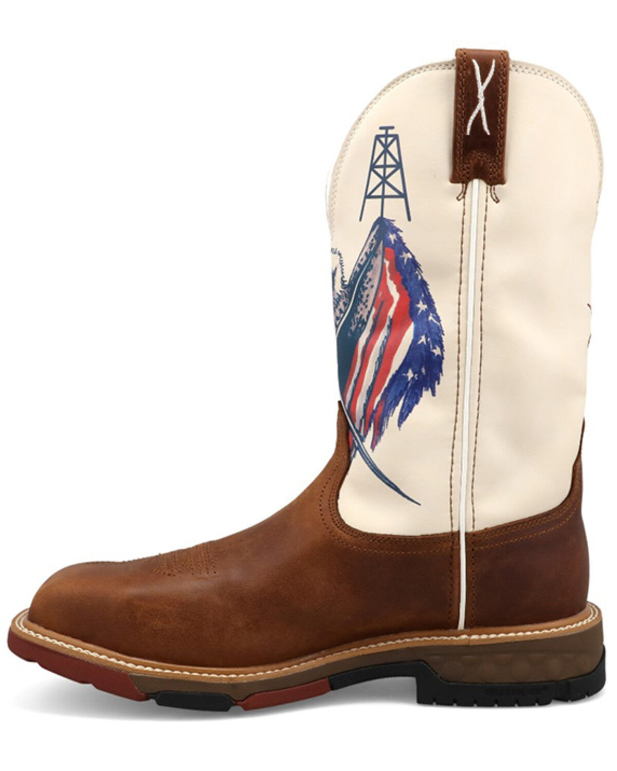 Image #3 - Twisted X Men's 12" Western Work Boots - Nano Toe, Tan, hi-res