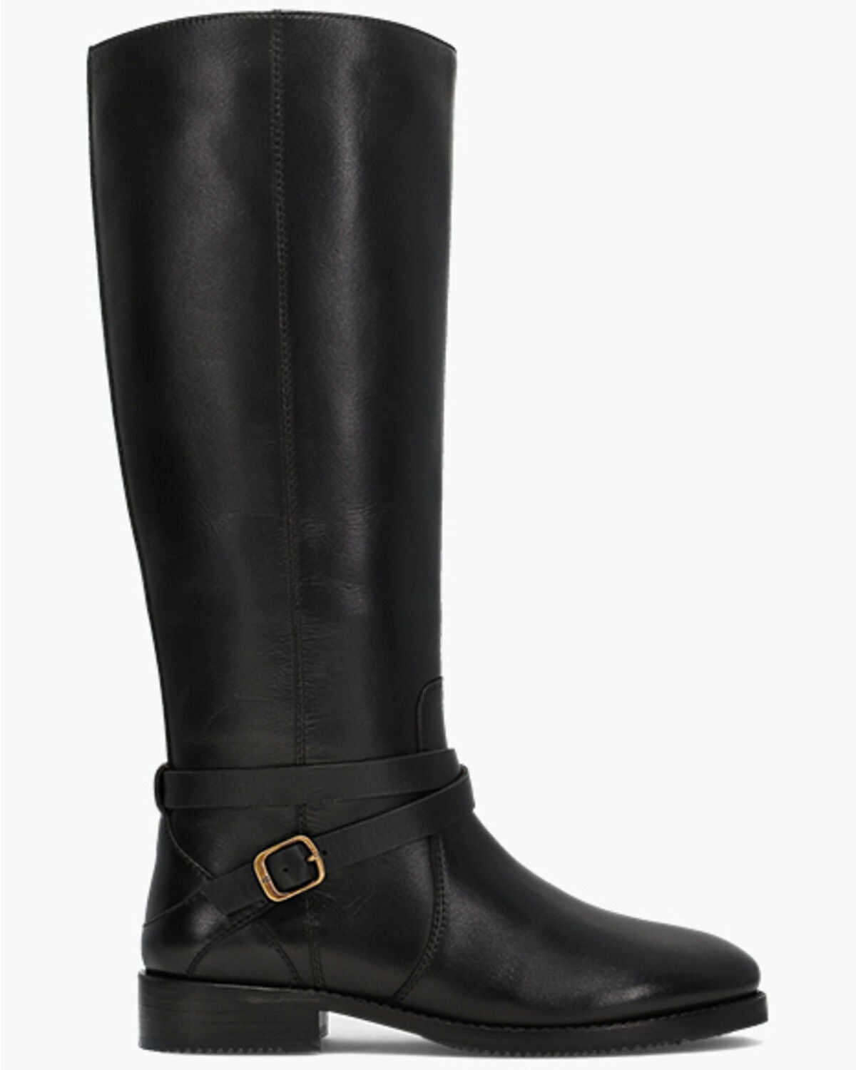 Image #2 - Frye Women's Melissa Belted Riding Fashion Boots - Round Toe, Black, hi-res