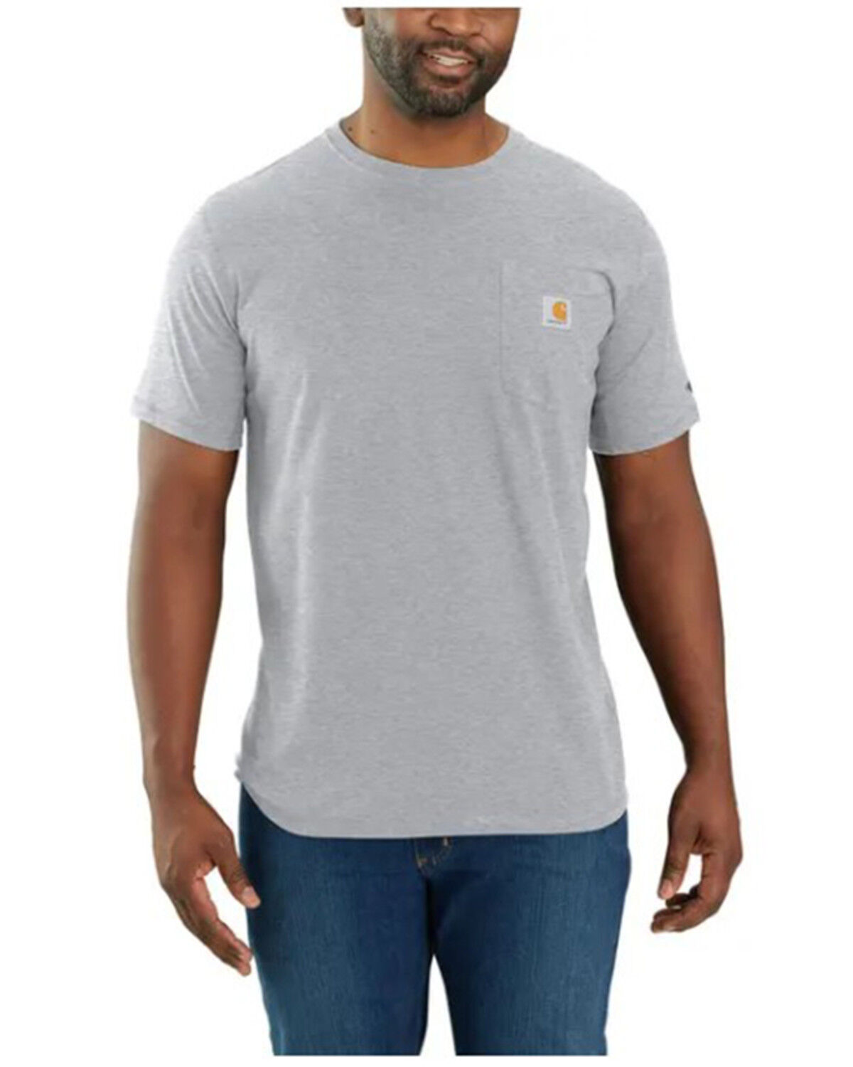 Image #1 - Hawx Men's Force Relaxed Fit Short Sleeve Pocket T-Shirt - Tall, Heather Grey, hi-res
