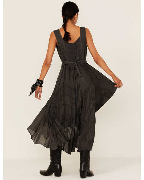 Image #4 - Scully Women's Lace-Up Jacquard Midi Dress, Charcoal, hi-res
