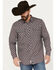 Image #1 - Moonshine Spirit Men's Stepping Stone Long Sleeve Western Snap Shirt, Navy, hi-res