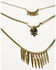 Image #2 - Shyanne Women's Soleil Steer Head Layered Necklace , Gold, hi-res
