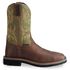 Image #2 - Justin Men's Stampede Driller Brown Work Boots - Steel Toe, Waxed Brn, hi-res