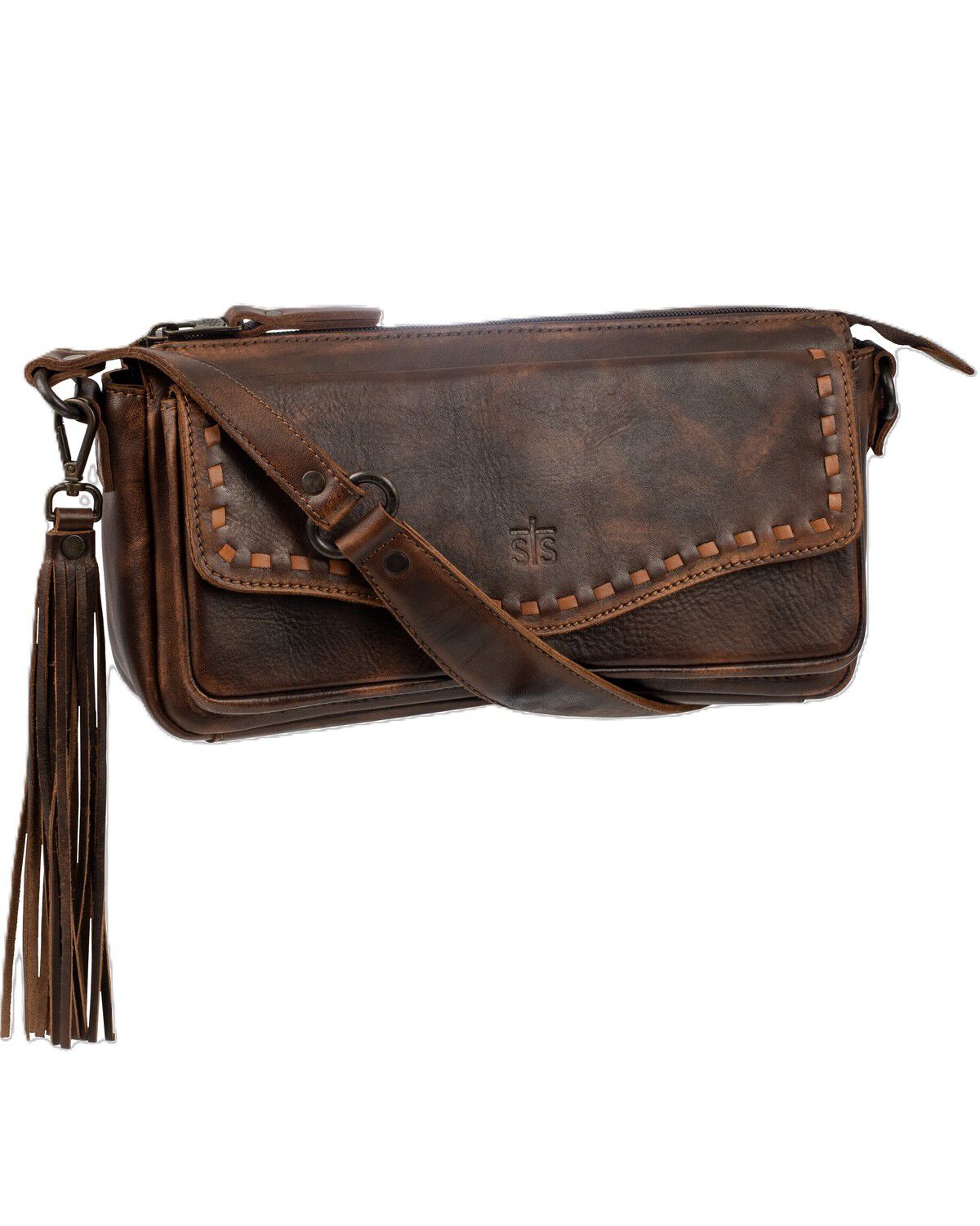 Image #1 - STS Ranchwear by Carroll Women's Bandera Shoulder Bag, Chocolate, hi-res