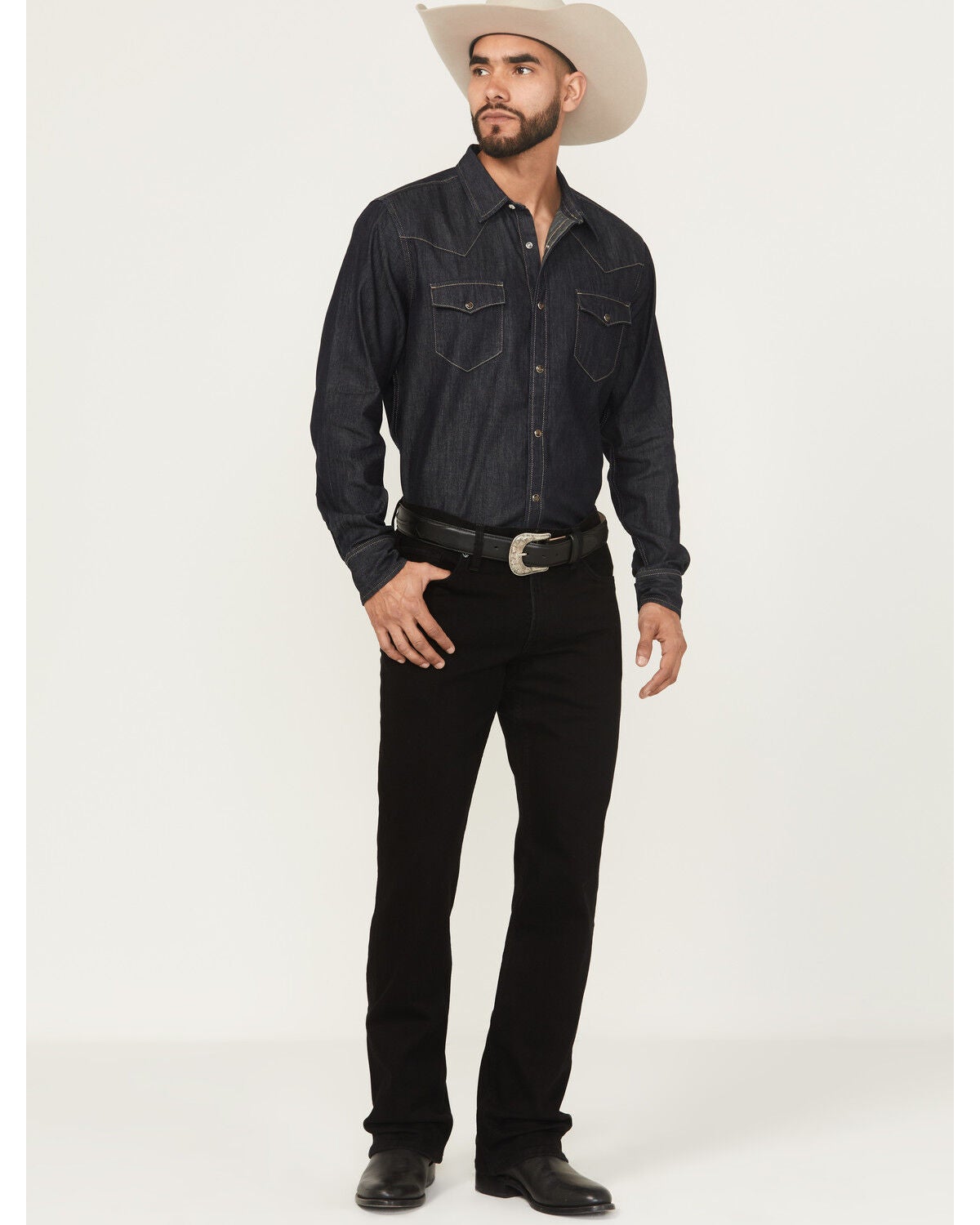 Cody James Black 1978&reg; Men's Lawson Wash Dexter Slim Bootcut Stretch Denim Jeans, Black, hi-res