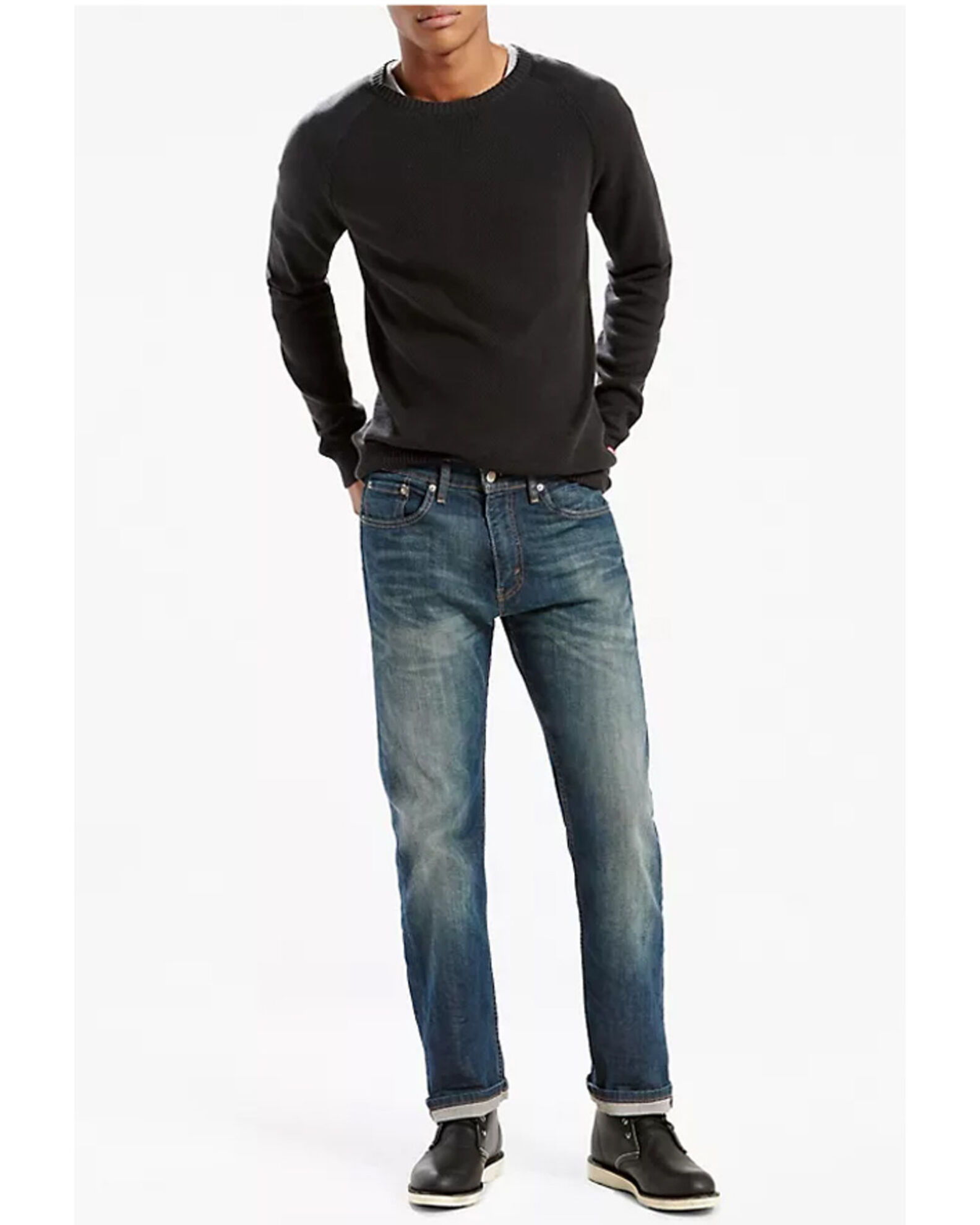 Levi's men's 505 white jeans best sale