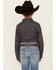 Image #4 - Cody James Boys' Dotted Long Sleeve Snap Western Shirt , Dark Blue, hi-res
