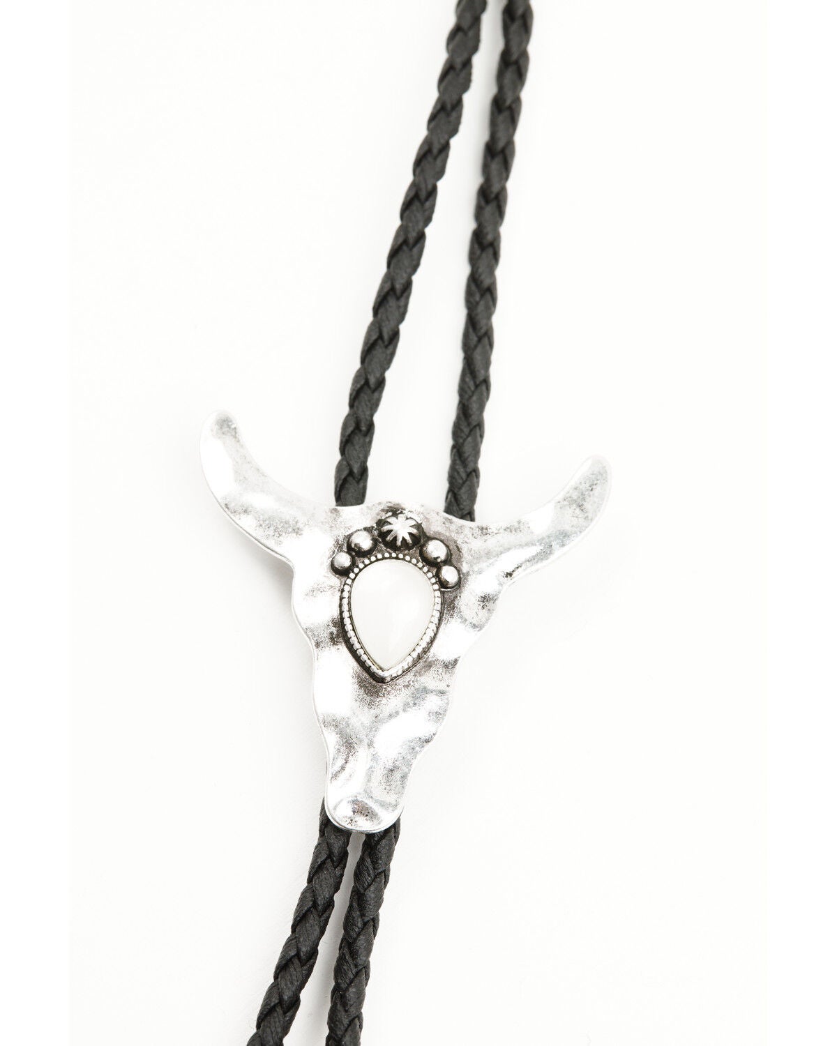 Image #3 - Shyanne Women's Bull Horn Bolo Tie, Silver, hi-res