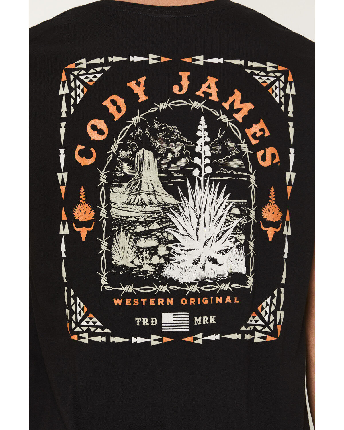 Image #4 - Cody James Men's Agave Desert Short Sleeve Graphic T-Shirt, Black, hi-res