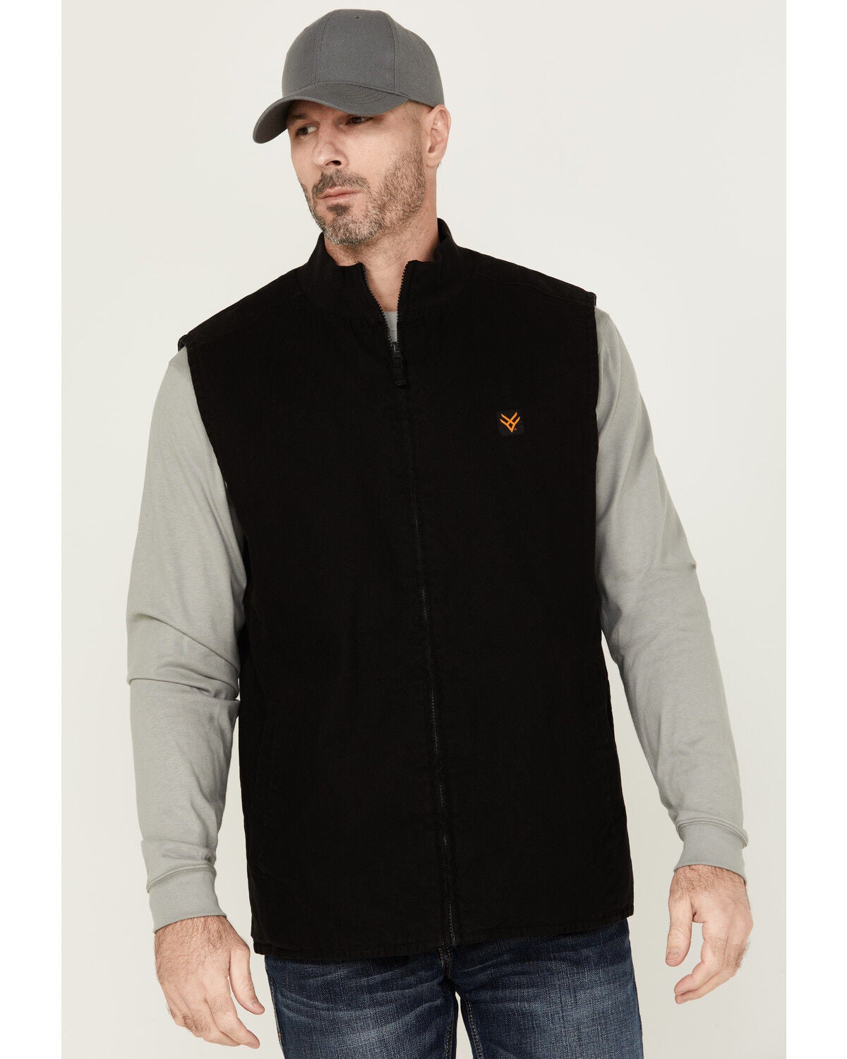 Hawx Men's Reversible Insulated Work Vest, Black, hi-res
