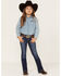 Image #1 - Shyanne Little Girls' Dark Wash Dreamcatcher Embroidered Bootcut Jeans , Blue, hi-res