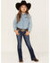 Shyanne Little Girls' Dark Wash Dreamcatcher Embroidered Bootcut Jeans - Sizes 4-6, Blue, hi-res