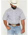 Image #1 - Ariat Men's Baxter Southwestern Print Short Sleeve Button-Down Western Shirt - Tall, White, hi-res