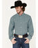 Image #1 - RANK 45&reg; Men's Colt Geo Print Long Sleeve Button-Down Western Shirt, White, hi-res