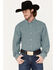 Image #1 - RANK 45® Men's Colt Geo Print Long Sleeve Button-Down Western Shirt , White, hi-res