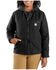 Image #1 - Carhartt Women's Washed Duck Sherpa-Lined Jacket, Black, hi-res