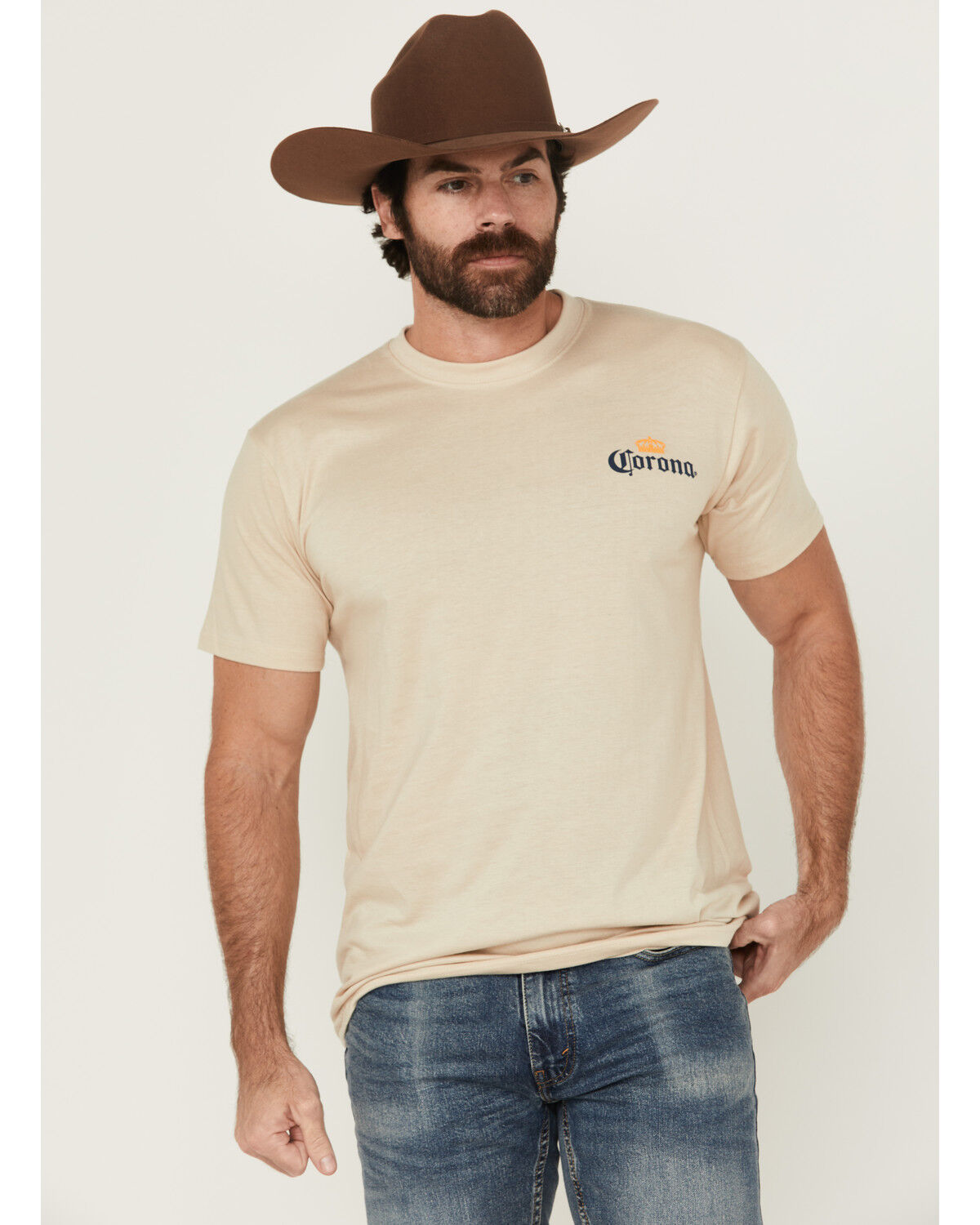 Image #2 - Changes Men's Corona La Vida Mas Fina Short Sleeve Graphic T-Shirt, Natural, hi-res
