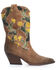 Image #2 - Golo Shoes Women's Cactus Graphic Western Boot - Round Toe, Camel, hi-res