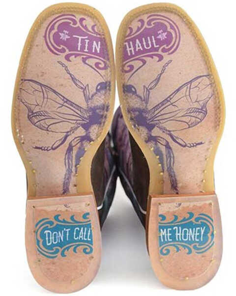 Image #2 - Tin Haul Women's Honeylicious Western Boots - Broad Square Toe, Brown, hi-res