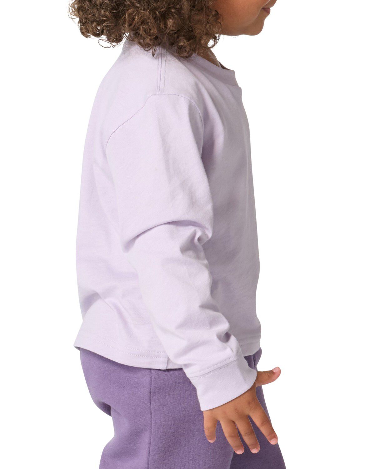 Image #2 - Carhartt Toddler Girls' Thistle Floral Pocket Long Sleeve Tee, Light Purple, hi-res