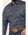 Image #2 - George Strait by Wrangler Men's Paisley Print Long Sleeve Button-Down Western Shirt - Tall , Navy, hi-res