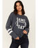 Image #1 - Blended Women's Game Day Graphic Sweatshirt, Blue, hi-res