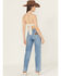 Image #3 - Wrangler Women's Sunset Medium Wash Mid Rise Heritage Straight Stretch Denim Jeans, Medium Wash, hi-res