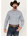 Ariat Men's Gery Geo Print Long Sleeve Button-Down Western Shirt - Tall, Blue, hi-res