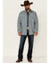 Cody James Men's Bonded Small Plaid Long Sleeve Snap Western Flannel Shirt , Navy, hi-res