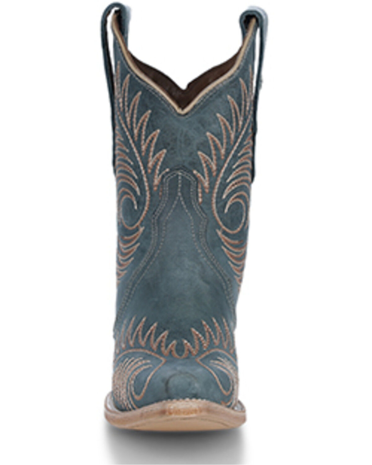 Image #3 - Circle G Women's Embroidered Ankle Booties - Snip Toe, Blue, hi-res