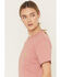 Image #2 - Carhartt Women's Loose Fit Heavyweight Short Sleeve Pocket T-Shirt, Rose, hi-res