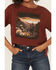 Image #3 - Shyanne Women's Fringe Scenic Short Sleeve Graphic Tee, Mahogany, hi-res