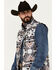 Image #2 - Hooey Men's Southwestern Print Softshell Vest , Grey, hi-res