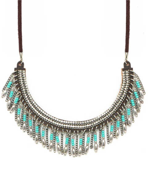 Image #2 - Cowgirl Confetti Women's All That Glitters Bib Necklace , Silver, hi-res