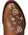 Image #6 - Shyanne Women's Millie Floral Embroidered Booties - Round Toe, Brown, hi-res