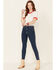 Image #2 - Wrangler Modern Women's White Vintage Back Logo Short Sleeve Ringer Tee , , hi-res