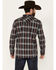 Image #4 - Moonshine Spirit Men's Lone Horn Plaid Print Long Sleeve Snap Western Shirt, Burgundy, hi-res