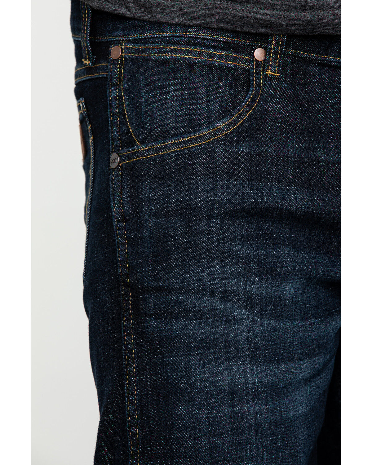 Image #4 - Wrangler Retro Men's Dax Dark Wash Slim Bootcut Stretch Denim Jeans, Indigo, hi-res