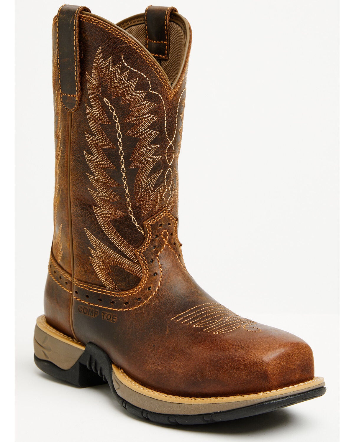 Image #1 - Shyanne Women's Drifting Pull-On Work Boots - Composite Toe, Brown, hi-res