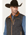 Image #2 - Cinch Men's Herringbone Concealed Carry Zip-Front Softshell Vest, , hi-res
