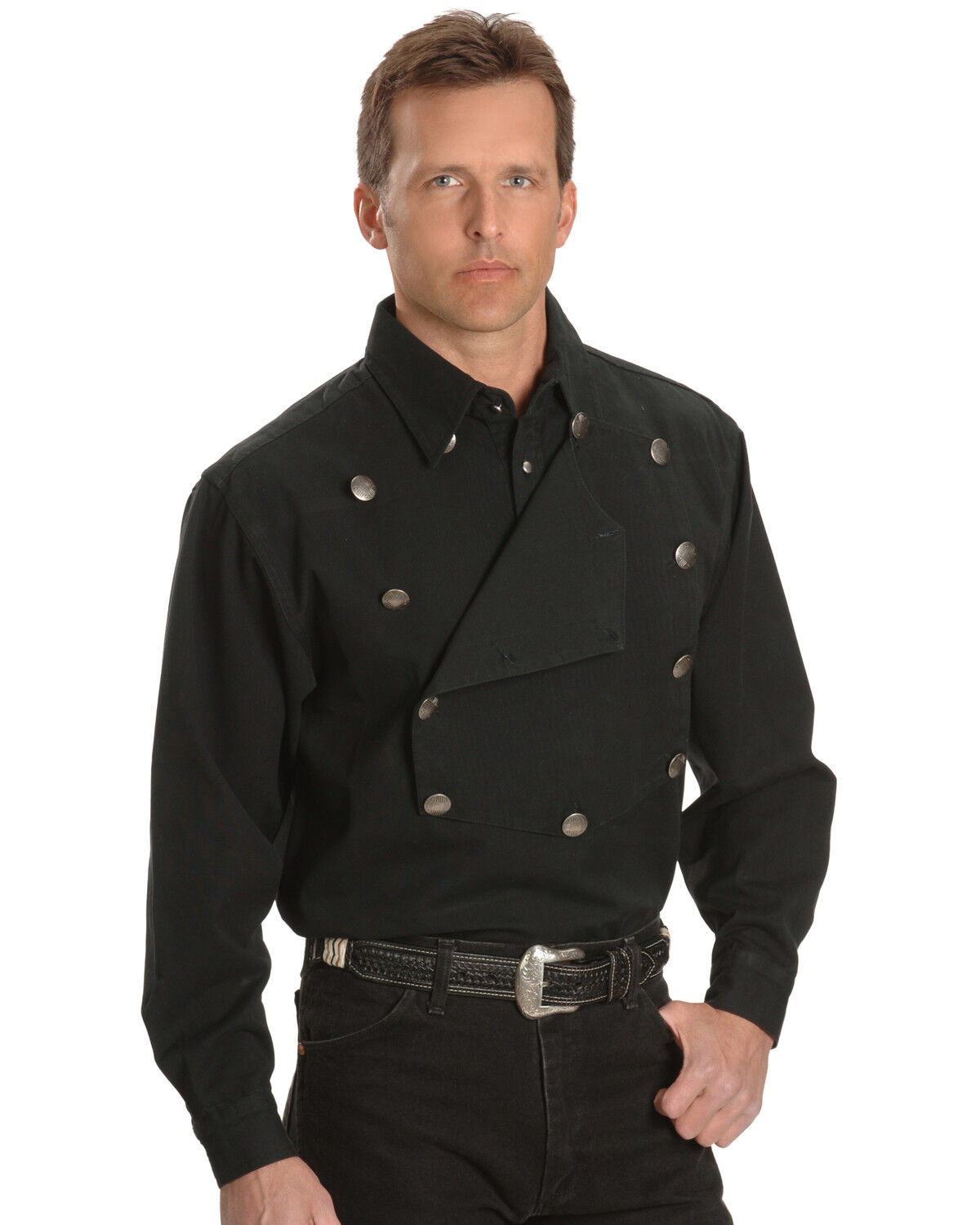 Double breasted cowboy shirt on sale