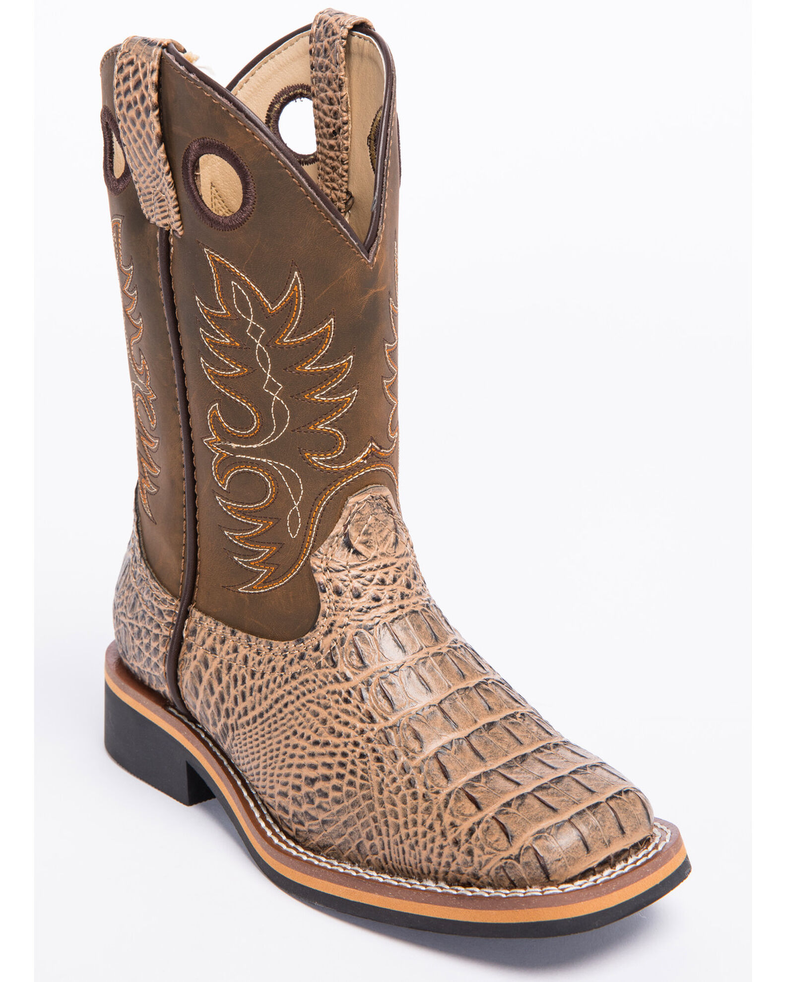 Cody James Little Boys Gator Print Western Boots Broad Square Toe Sheplers