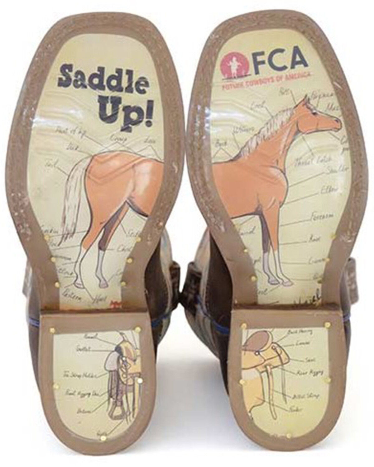 Image #2 - Tin Haul Boys' Geronimo Western Boots - Broad Square Toe, Tan, hi-res