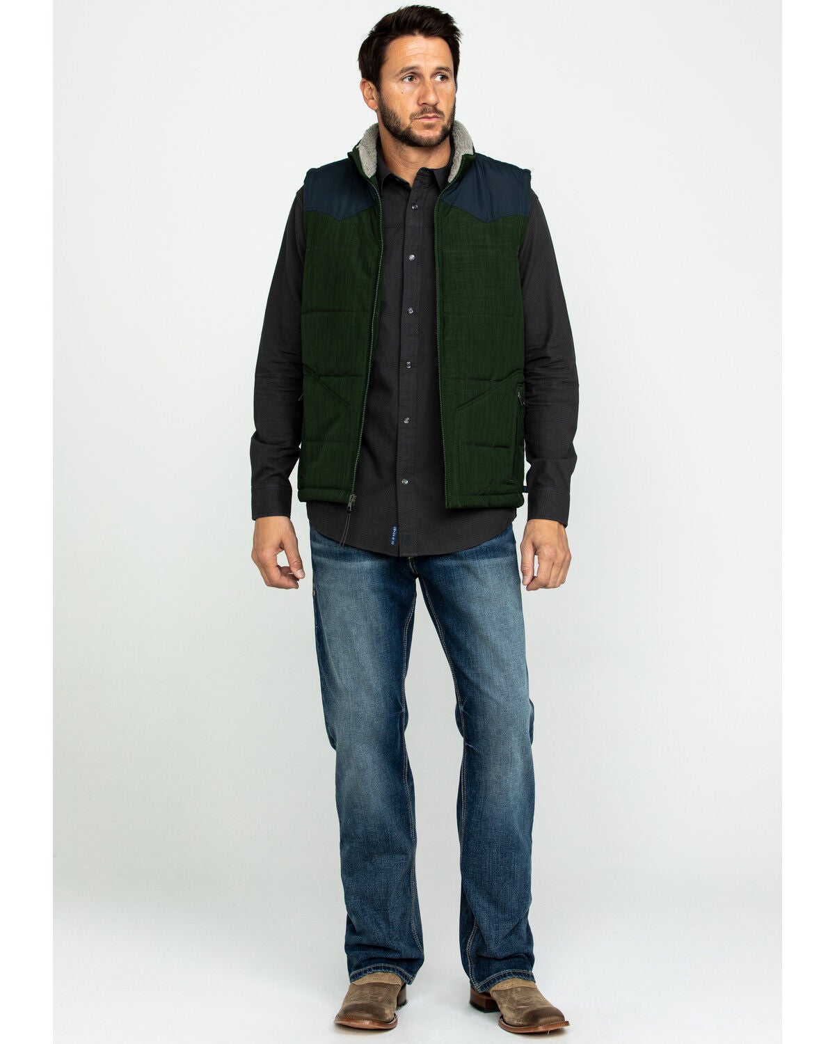 Image #6 - Cody James Core Men's Southerner Two Tone Puffer Vest , , hi-res