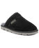Image #1 - Superlamb Men's Khulan Suede Slippers - Round Toe, Black, hi-res