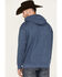 Image #4 - Cowboy Hardware Men's Tough As Nails Skull Graphic Hooded Sweatshirt, Blue, hi-res