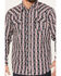 Image #3 - Moonshine Spirit Men's Paisley Print Long Sleeve Western Snap Shirt, Navy, hi-res