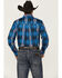 Image #4 - RANK 45&reg; Men's Wooden Southwestern Striped Print Long Sleeve Button-Down Stretch Western Shirt, Blue, hi-res